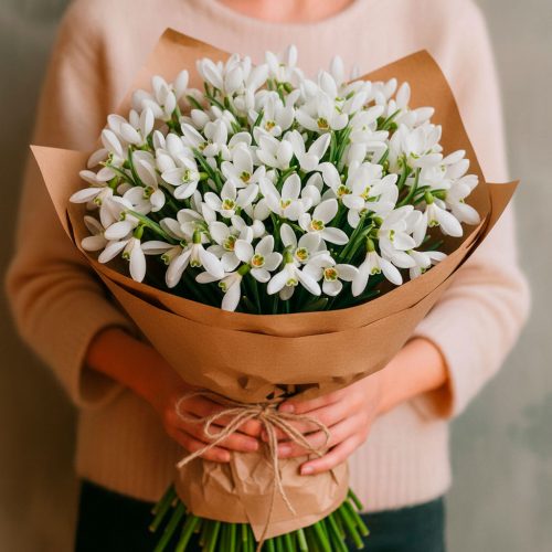 Монобукет «Снежная Грация»